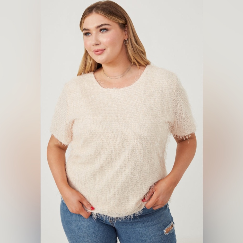 Textured Stringy Short Sleeve Top Hayden LA